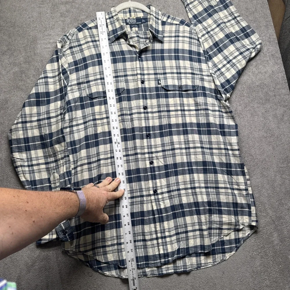 Polo Ralph Lauren Cascade Plaid Cotton Button Down‎ Shirt Men's Large Heritage - Picture 4 of 7